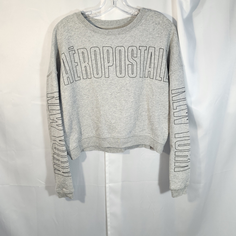 Aeropostale Gray Cropped Sweatshirt